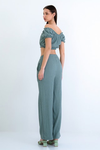 Crop top et pantalon - Vert