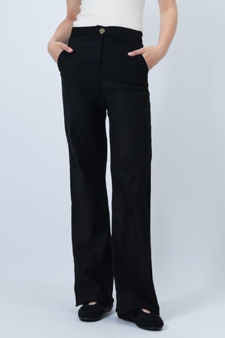 Pantalon palazzo taille haute - Noir