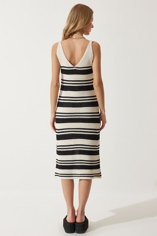 Robe droite - Noir et blanc