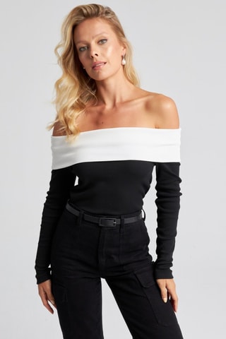 Top - Blanc et noir