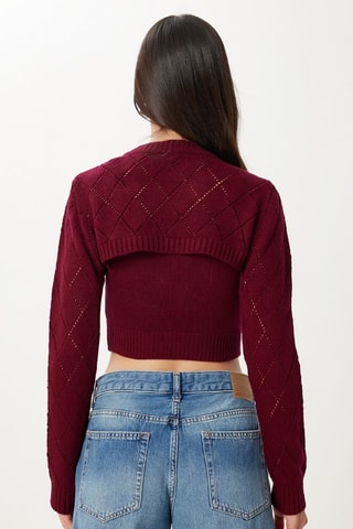 Boléro et crop top - Rouge