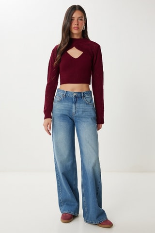 Boléro et crop top - Rouge