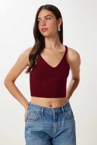 Boléro et crop top - Rouge