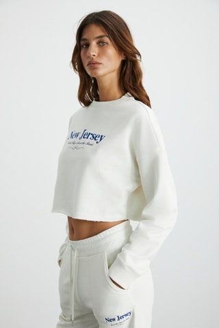 Sweat court - Blanc et bleu