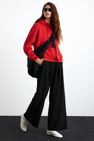 Sweat à capuche - Blanc, noir et rouge