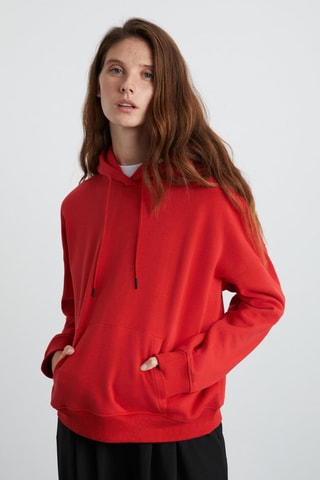 Sweat à capuche - Blanc, noir et rouge