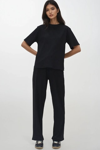 T-shirt et pantalon taille haute - Noir