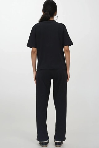 T-shirt et pantalon taille haute - Noir