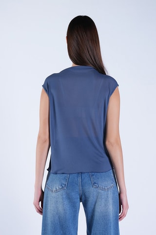 Top sans manches - Bleu