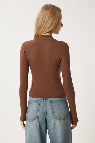 Top slim - Marron