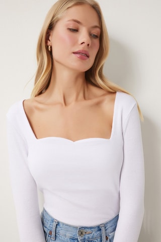 2 tops - Blanc et violet