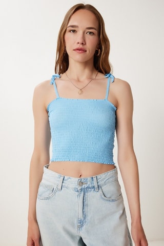 2 crops tops - Blanc et bleu