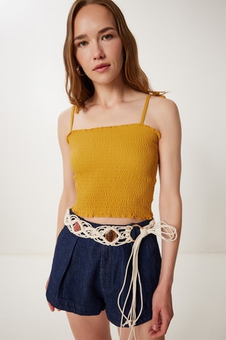 2 crops tops - Vert et jaune