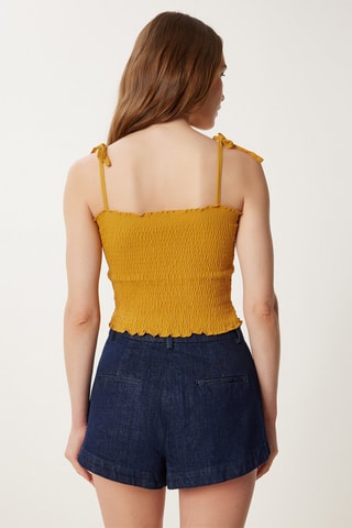 2 crops tops - Vert et jaune
