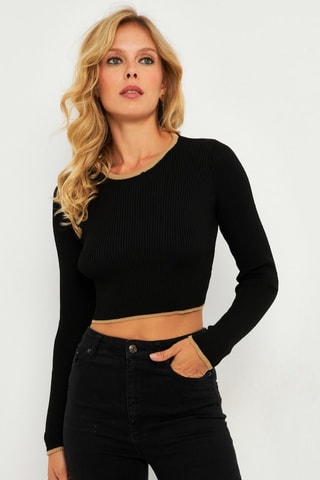 Top - Noir et marron