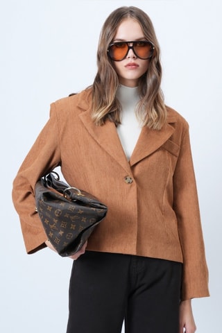 Veste en velours - Beige