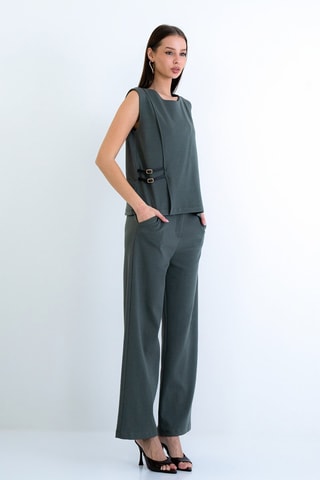 Top et pantalon palazzo - Vert