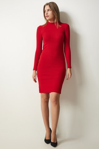 Robe fourreau - Rouge