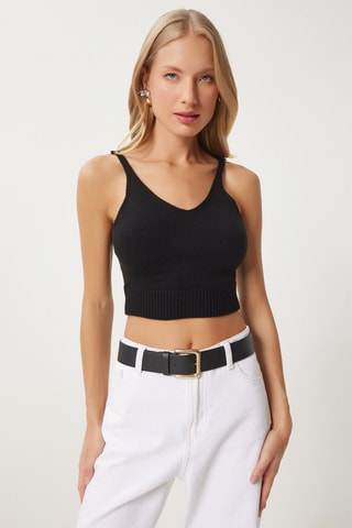Crop top et pull court - Noir