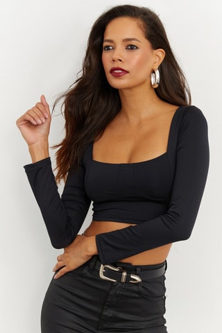 Crop top Noir - Noir