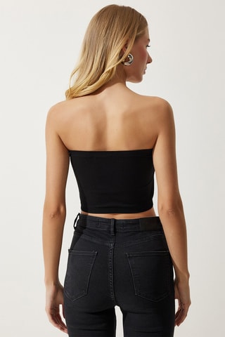2 crops tops bustier - Blanc et bleu