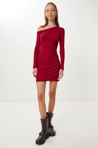 Robe fourreau - Rouge