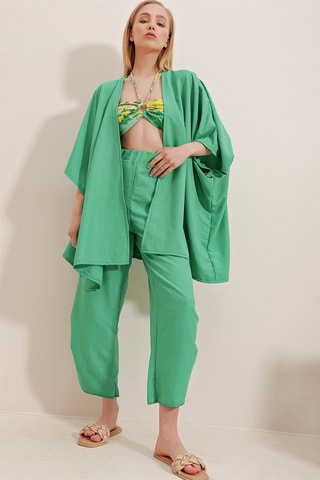 Kimono et pantalon - Vert