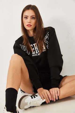 Sweat oversize - Blanc et noir