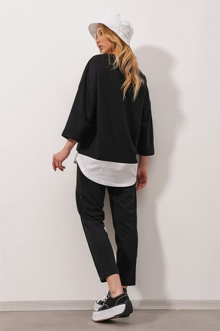 Pull et pantalon - Noir et blanc