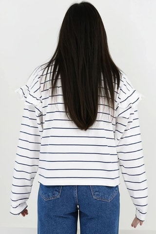 Top - Blanc et bleu