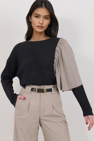 Top - Noir et gris