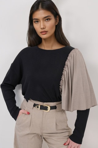 Top - Noir et gris