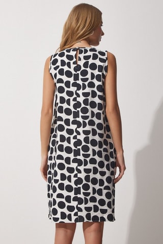 Robe droite - Blanc et noir