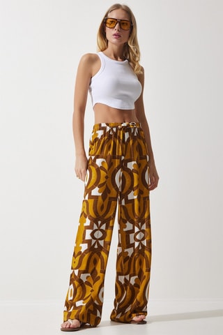 Pantalon palazzo - Jaune