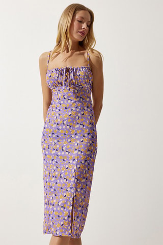 Robe fourreau - Violet et orange
