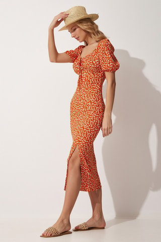 Robe fourreau - Orange