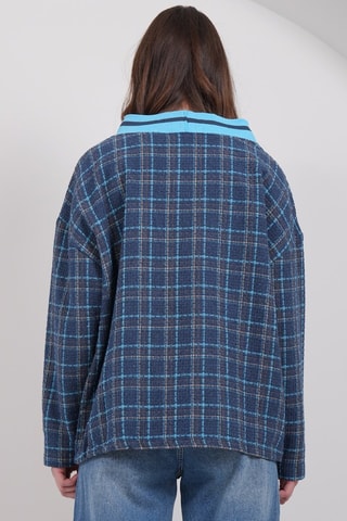 Veste en tweed - Bleu