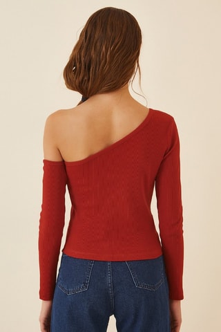Top asymétrique - Rouge