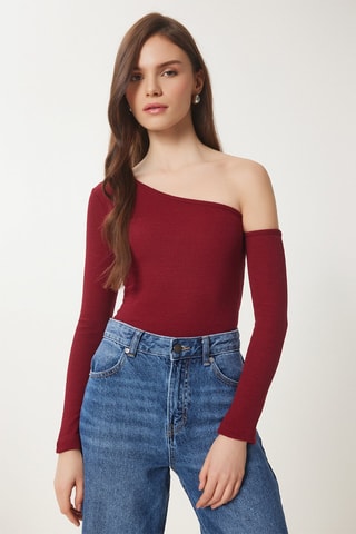 Top asymétrique - Rouge