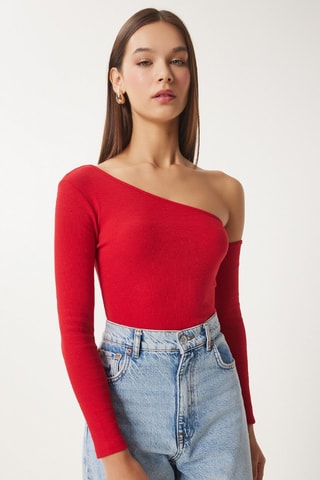 Top asymétrique - Rouge