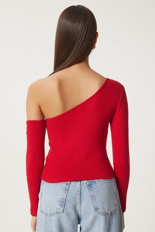 Top asymétrique - Rouge