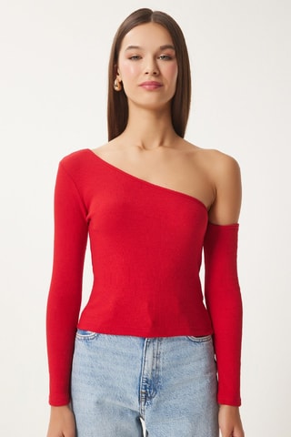 Top asymétrique - Rouge