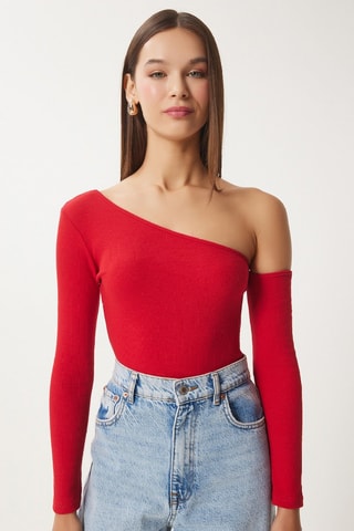 Top asymétrique - Rouge