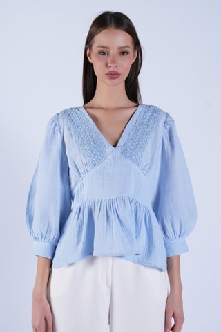Blouse - Bleu