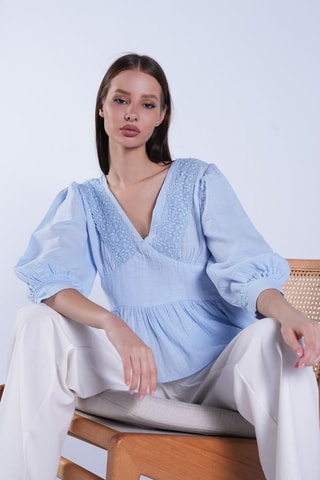 Blouse - Bleu