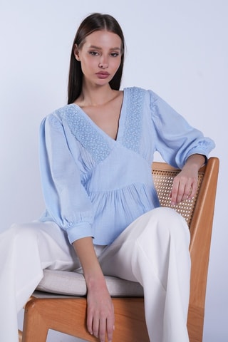 Blouse - Bleu