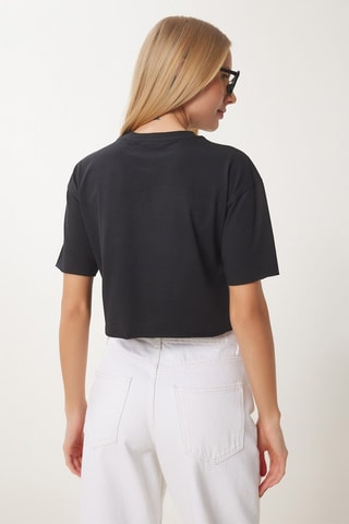 T-shirt cropped - Noir