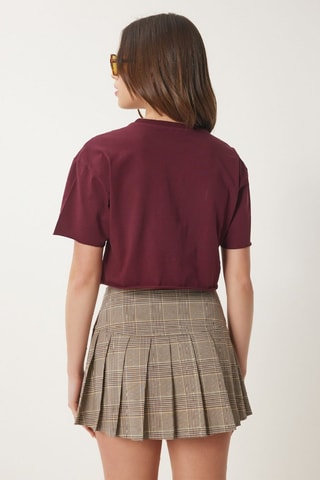 T-shirt cropped - Marron