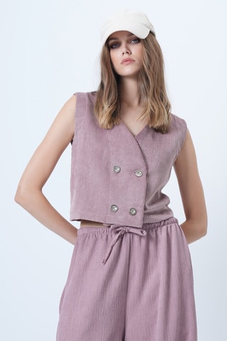 Gilet de costume en velours - Violet