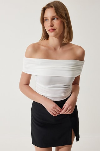Top  cobalt - Blanc